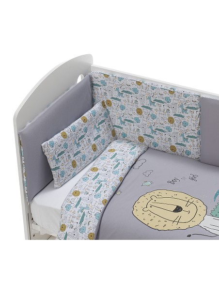 Coordinado Maxicuna 3 Pcs Mod Indara Gris