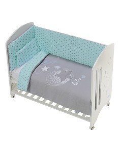 Juego 3 Pcs Funda Nordica Tejido Punto  Mod Love You Menta