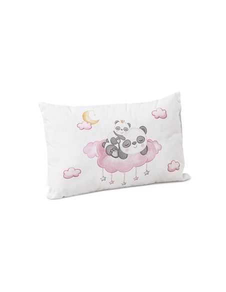 Funda Nordica + Almohada + Chichonera + Relleno  Mod Panda Nube Rosa