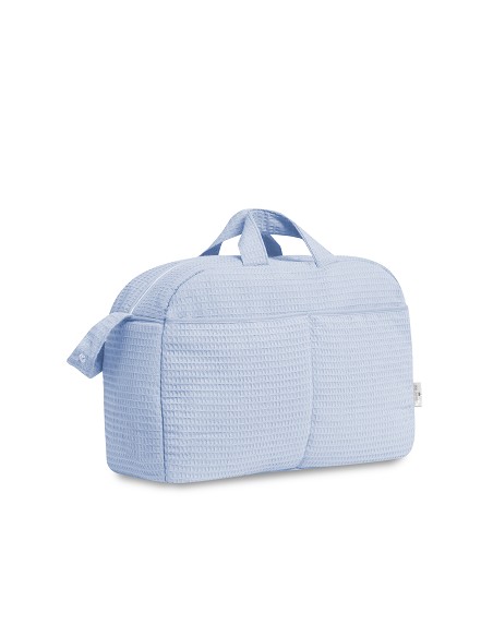 Bolso Maternal Nido de Abeja Azul