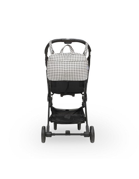 Bolso Maternal Vichy Gris Oscuro