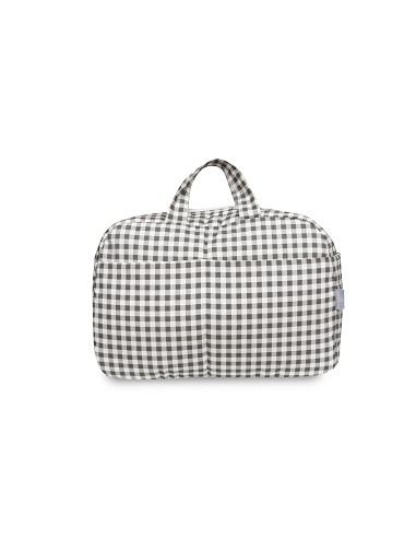 Bolso Maternal Vichy Gris Oscuro