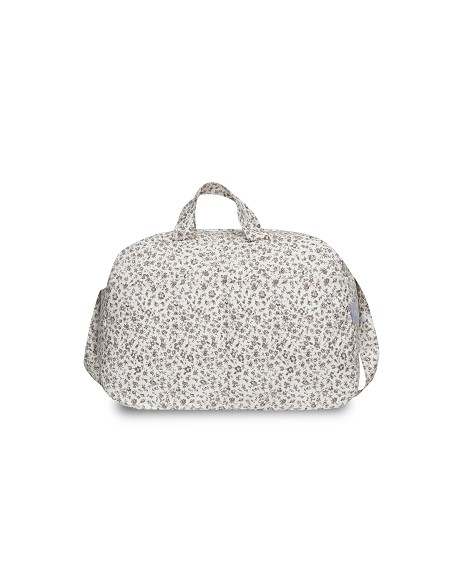 Bolso Maternal Flores Gris