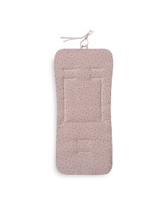 Colchoneta Reversible Muselina Punto+Estrella Rosa...