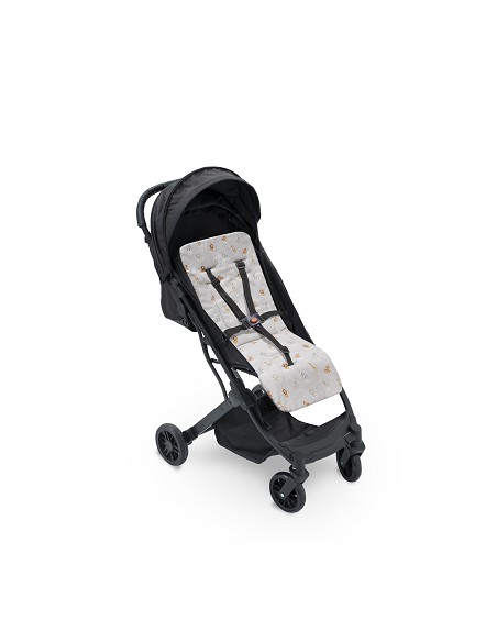 Colchoneta Reversible Nido Abeja+Animalitos Verde