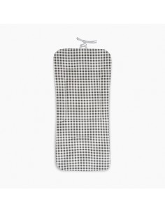 Colchoneta Reversible Nido de Abeja+Vichy Gris