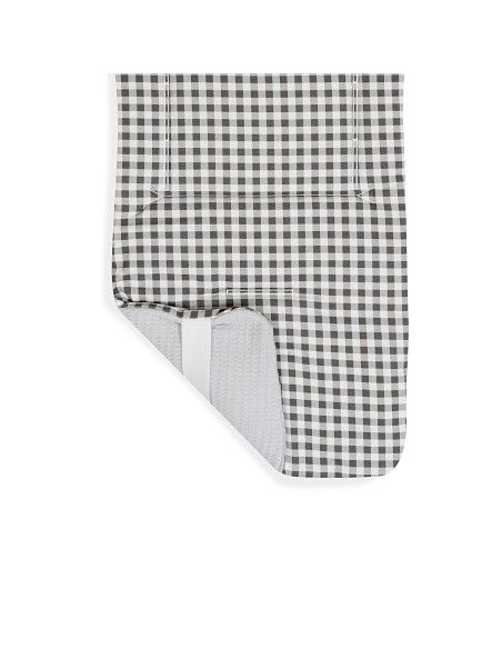 Colchoneta Reversible Nido de Abeja+Vichy Gris