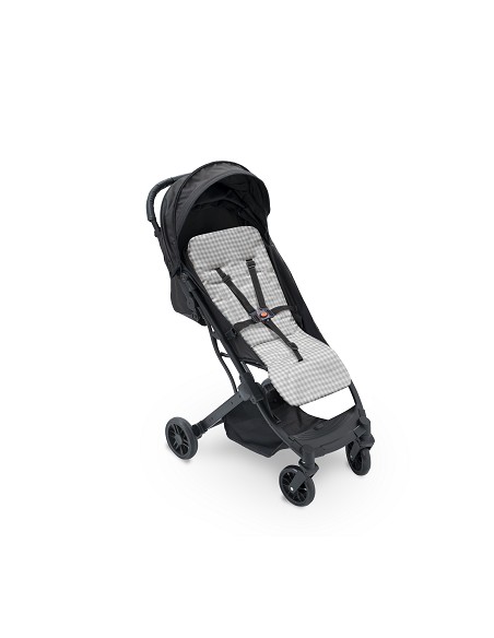 Colchoneta Reversible Nido de Abeja+Vichy Petroleo