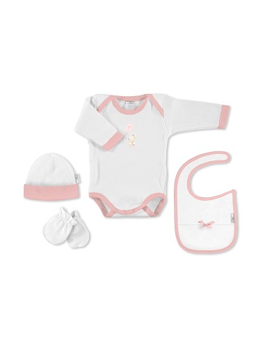 Set Regalo Body 4 Pcs 100% Alg Talla 0-6 Mod...