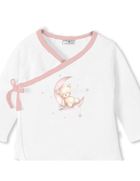 Set Regalo Sonajero 4 Pcs 100% Alg Talla 0-6 Mod Oso Rosa