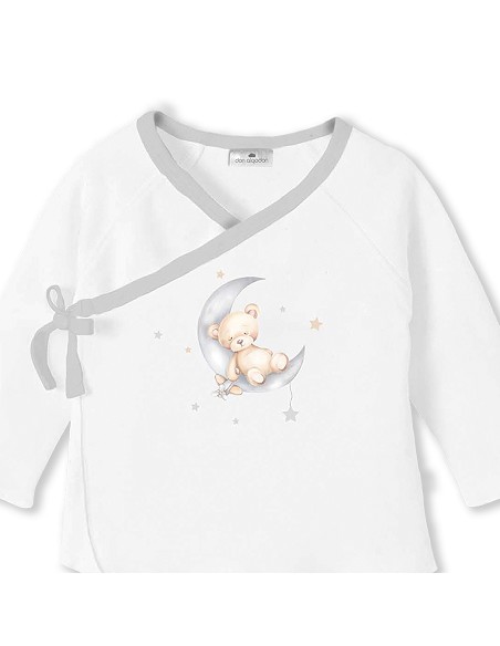 Set Regalo Sonajero 4 Pcs 100% Alg Talla 0-6 Mod Oso Gris