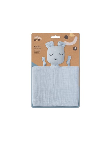 Dudu Muselina  Modelo Oso Azul Grisaceo