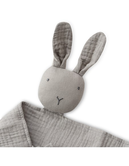 Dudu Muselina  Modelo Conejo Gris Petroleo