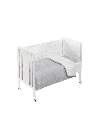 Cuna Monet Premium+Coordinado Universo Gris