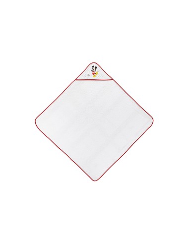 Capa de Baño  Mod Geo Mickey Bco/Rojo