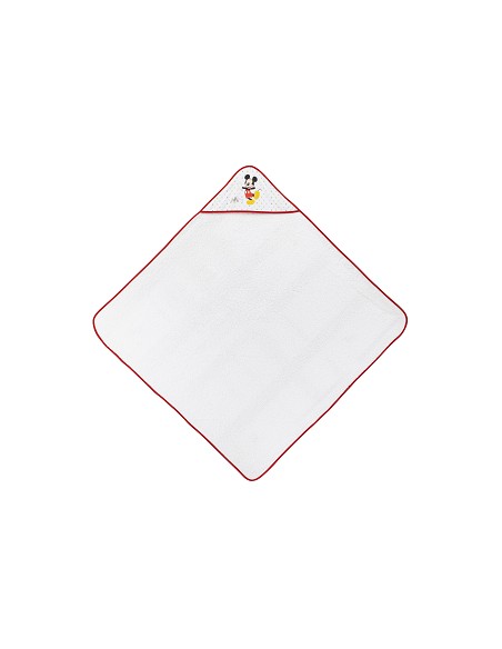 Capa de Baño  Mod Geo Mickey Bco/Rojo