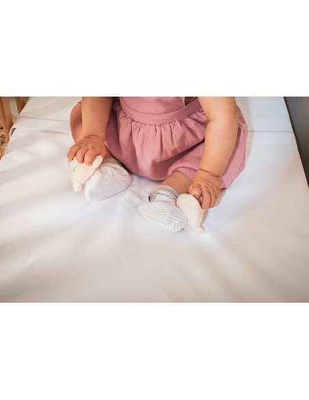 Set Sonajeros Para Pies y Muñecas Mod Osito Rosa