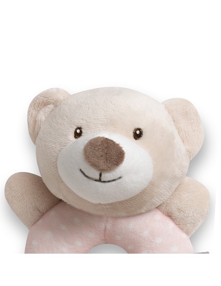 Sonajero Peluche Mod Osito Rosa