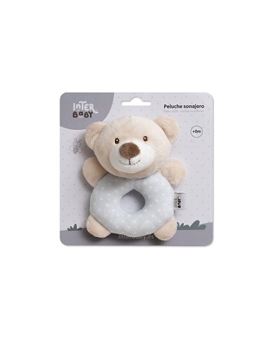 Sonajero Peluche Mod Osito Gris