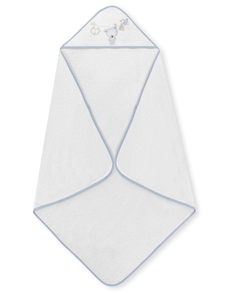 Capa de Baño 1 1 Mt Mod Tendedero Oso + Peine y Cepillo Bco/Azul