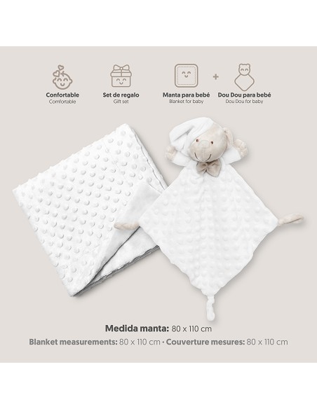 Manta Burbuja + Dou Dou Mod Osito Blanco
