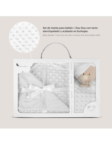 Manta Burbuja + Dou Dou Mod Osito Blanco