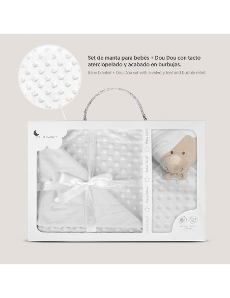Manta Burbuja + Dou Dou Mod Osito Blanco