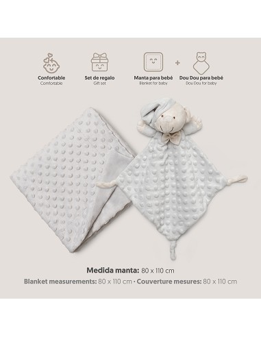 Manta Burbuja + Dou Dou Mod Osito Gris