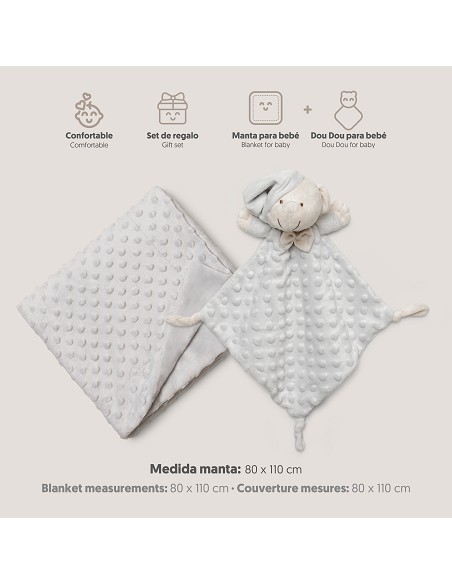 Manta Burbuja + Dou Dou Mod Osito Gris