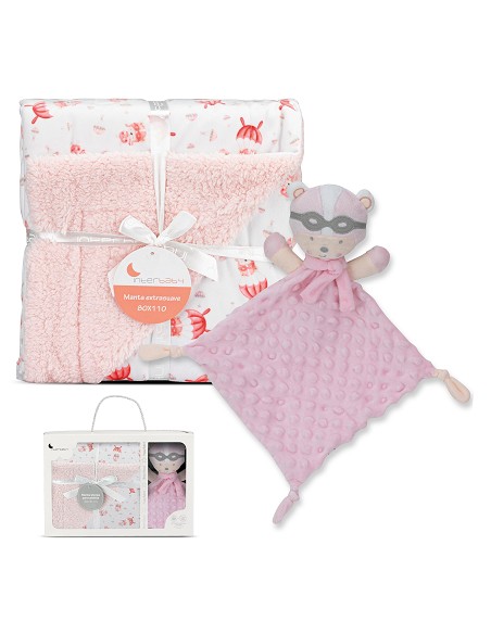 Manta Borreguillo Mod Paracaidista+Dou-Dou  Mod Paracaidista Rosa