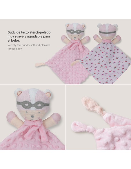 Manta Borreguillo Mod Paracaidista+Dou-Dou  Mod Paracaidista Rosa