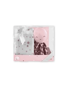 Peluche+Manta Mod Pulpo Rosa