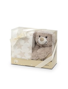 Peluche+Manta Estrella Bear Beig