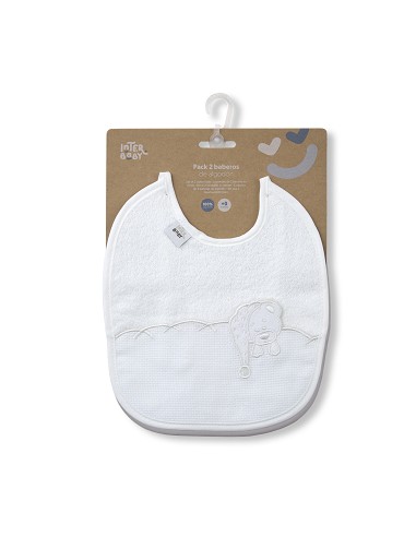 Pack 2 Baberos Bco/Gris