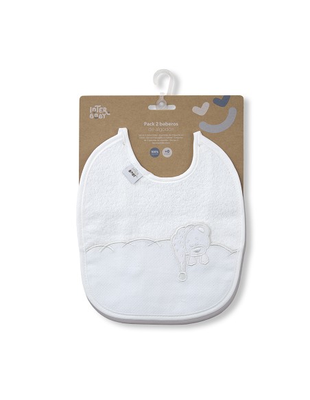 Pack 2 Baberos Bco/Gris