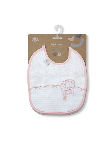 Pack 2 Baberos Rosa/Gris