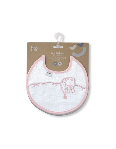 Pack 2 Baberos Rosa/Gris