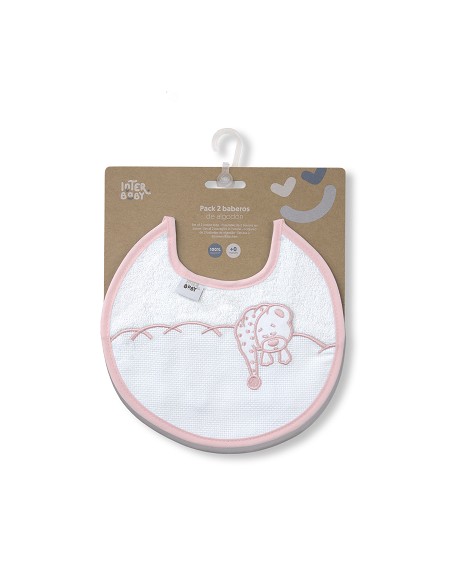 Pack 2 Baberos Rosa/Gris