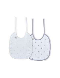 Pack 2 Baberos Bco/Gris