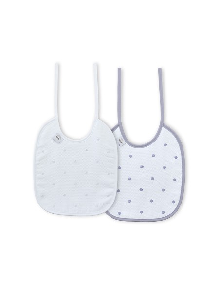 Pack 2 Baberos Bco/Gris