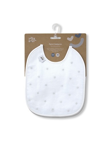Pack 2 Baberos Bco/Gris