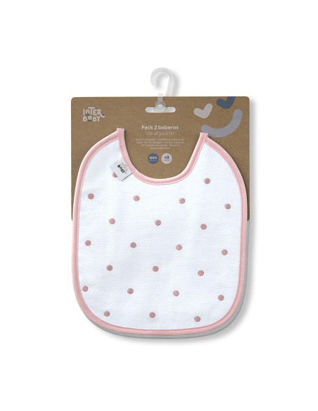 Pack 2 Baberos Rosa/Gris