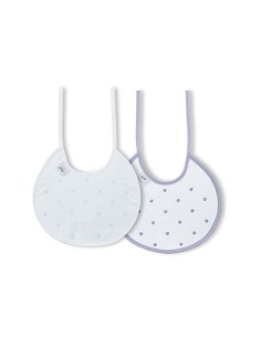 Pack 2 Baberos Bco/Gris