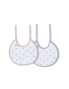 Pack 2 Baberos Rosa/Gris