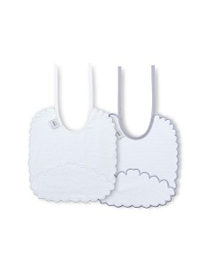 Pack 2 Baberos Bco/Gris