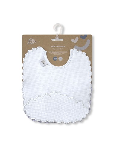 Pack 2 Baberos Bco/Gris