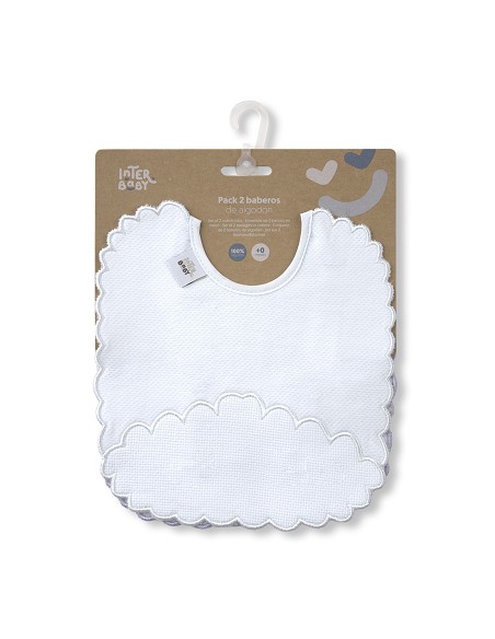 Pack 2 Baberos Bco/Gris