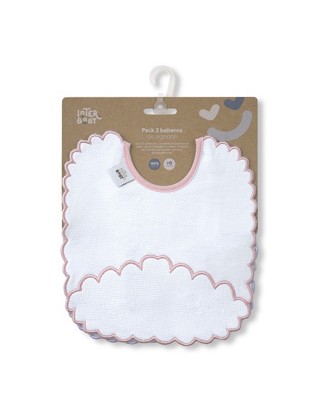 Pack 2 Baberos Rosa/Gris