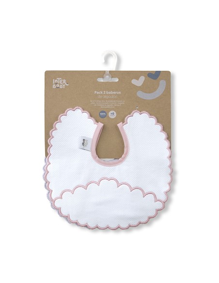 Pack 2 Baberos Rosa/Gris