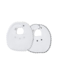 Pack 2 Baberos Bco/Gris